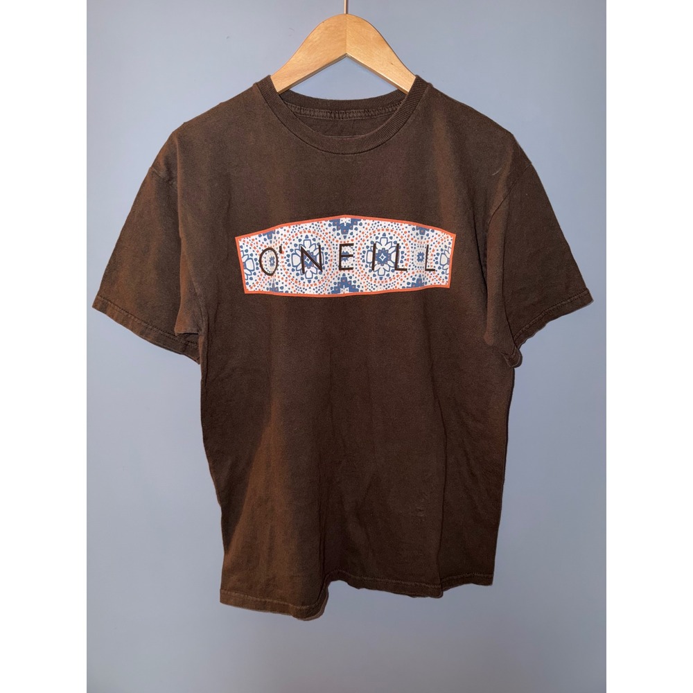O'Neill Mens Brown Graphic Logo T-Shirt Short Sleeve Crewneck Surf Tee